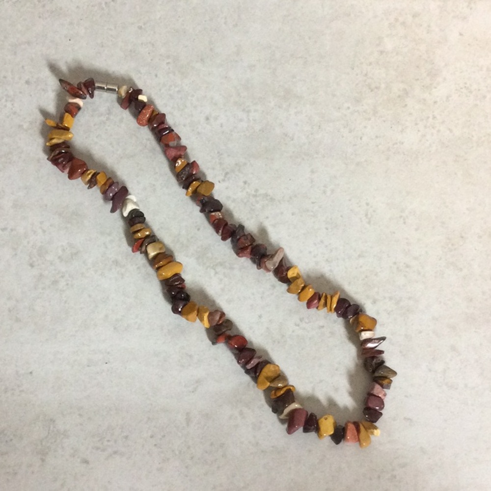 Earth tone stone necklace